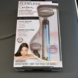 Finishing Touch Flawless Contour Facial Roller & Massager - Silver